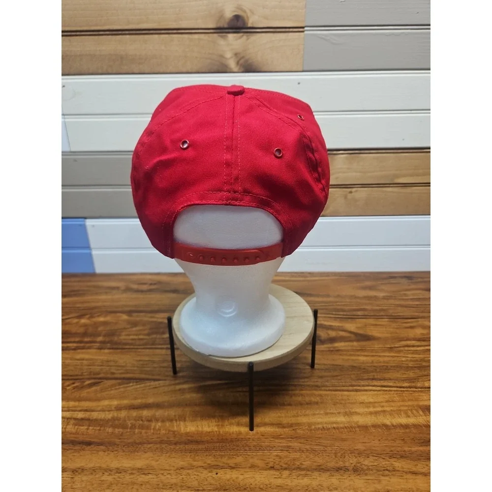 Vintage Central Indiana Fiero Club Trucker Hat Red Rope Brim USA Made OSFA